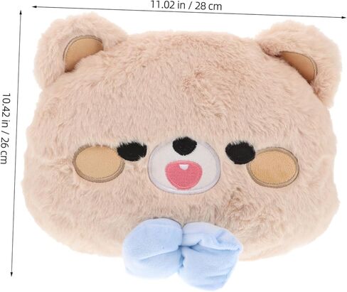 Cabilock Plush Bear Shaped Soft Embroidered Bow Cushion for Comfort Universal Travel Support Adults in Kuwait