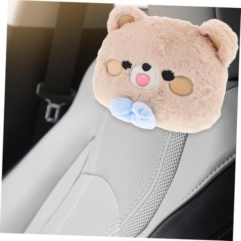 Cabilock Plush Bear Shaped Soft Embroidered Bow Cushion for Comfort Universal Travel Support Adults in Kuwait