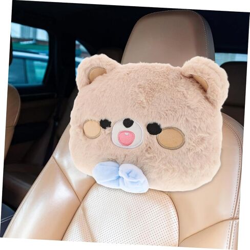 Cabilock Plush Bear Shaped Soft Embroidered Bow Cushion for Comfort Universal Travel Support Adults in Kuwait