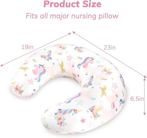 Pack of Baby Car Seat Head Support and Nursing Pillow Cover Set, Ultra Soft Comfortable in Kuwait