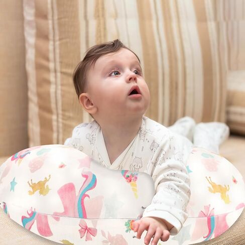 Pack of Baby Car Seat Head Support and Nursing Pillow Cover Set, Ultra Soft Comfortable in Kuwait