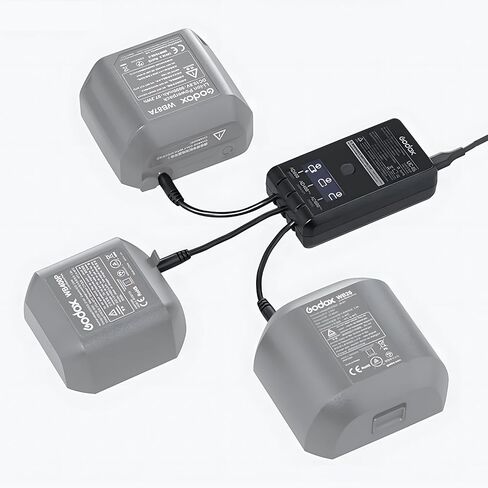 GODOX UC46 Battery Charger for Godox WB26 WB400P WB87B WB30 Battery, Suitable for AD400Pro AD400ProII AD600BMII AD600Pro AD600ProII AD800Pro Strobe Flash, with Type-C Charging Cable in Kuwait