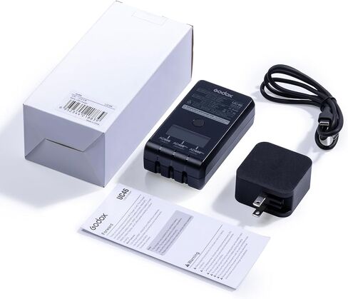 GODOX UC46 Battery Charger for Godox WB26 WB400P WB87B WB30 Battery, Suitable for AD400Pro AD400ProII AD600BMII AD600Pro AD600ProII AD800Pro Strobe Flash, with Type-C Charging Cable in Kuwait