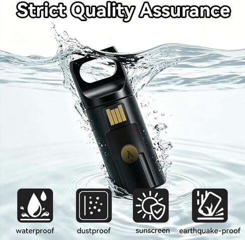 Upgrade YubiKey Case Secure Portable Protector,Fully Compatible with YubiKey 5/5C NFC,Waterproof and Shockproof Cryptocurrency Cold Wallet Security Case (Black) in Saudi Arabia