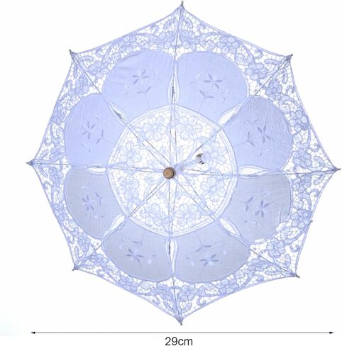 Wedding Lace Umbrella, Elegant Bridal Parasol with Fine Lace Craftsmanship, for Wedding Decoration and Photography Props in Kuwait