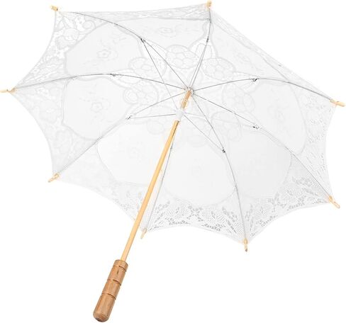 Dan&Dre Bridal Lace Umbrella, Elegant Lace Umbrella, Bridal for Wedding Photography, with NonSlip Handle in Kuwait