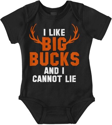 Brisco Brands I Like Big Bucks Funny Hunting Baby Bodysuit Jumper Boys in Saudi Arabia