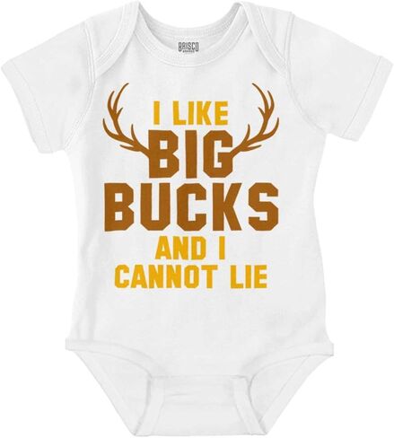Brisco Brands I Like Big Bucks Funny Hunting Baby Bodysuit Jumper Boys in Saudi Arabia