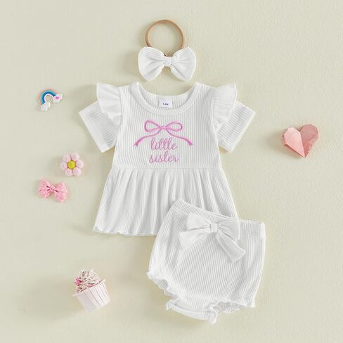 Twopumpkin Baby Summer Clothes Girl 0 3 6 9 12 18 Month Daisy Outfits Cute Smocked Top Bloomer Bummies Shorts Sets in Saudi Arabia