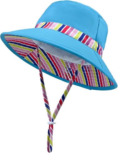 Baby Toddler Kids Sun Hat for Boys Girls Print Adjustable Summer Bucket Cap UPF 50+ Protective in Saudi Arabia
