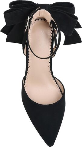 SaraIris Women's Black Bow Heels Pointy Toe Stiletto High Heel Dress Pumps Comfortable Elegant Shoes in Saudi Arabia