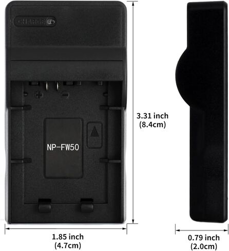 Norifon NP-FW50 USB Charger for Sony Alpha 6000, 5000, 5100, ILCE-6000, ILCE-7, NEX-5T, NEX-6, NEX-5R, NEX-7, NEX-5, NEX-3N, NEX-3, NEX-C3, SLT-A37 Camera and More in Kuwait