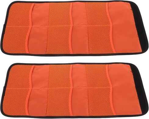OSALADI Camera Lens Filter Storage Bag 2pcs with 6 Pockets Compact Lens Accessory Organizer Pouch for Photographers Travel Protection Orange in Kuwait