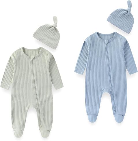 Long Sleeve Baby Footies With Accessories Cotton Unisex Infant Romper New born Clothes For Boys Girls 0–12 Months in Kuwait