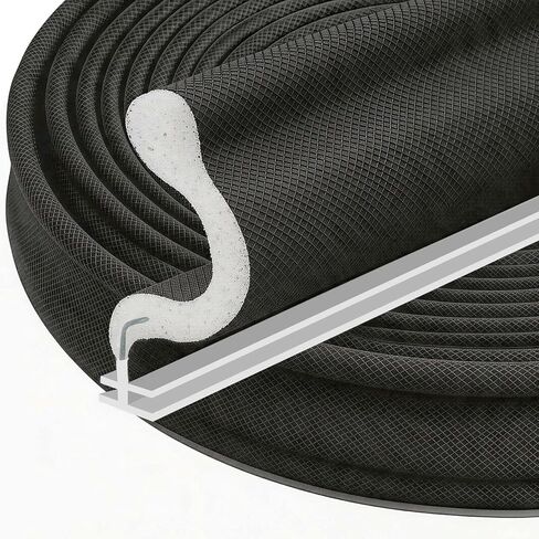 40 Feet Door Weather Stripping, Kerf Door Seal Strip, V-Shaped Foam Exterior Door Frame Weather Stripping for Doors and Windows, Card Slot Installation, Easy Cut to Size, Grey in Saudi Arabia