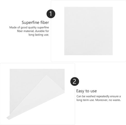 100pcs Industrial Microfiber Wiping Cloths for Lens and Optical Instrument Cleaning, 6x6 Inches, White, Dust-Free Fabric for Camera and Photography Equipment in Kuwait