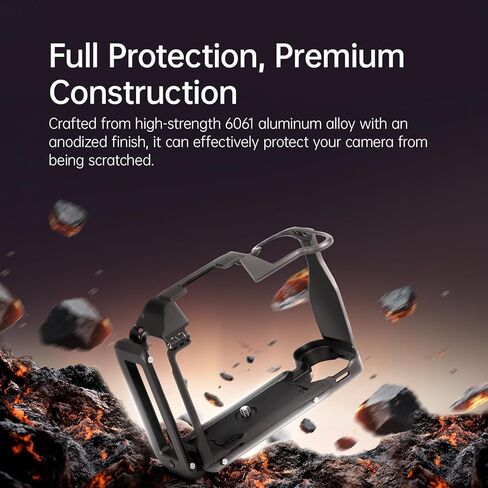 FALCAM Native Guardian Camera Cage,Designed for X2D / X2D II - 6061 Aluminum Protective Case with Arca L-Plate, Hidden AirTag Slot, Anti-Theft Y-Screw, 5 Strap Lugs & Slide-Open Port Covers in Kuwait