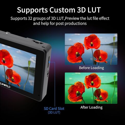 FEELWORLD LUT7 7 Inch Camera Field Monitor 2200nits 1920x1200 Touch Screen + Dual F750 Battery HDMI Mini Cords+Carry Case Compatible for DSLR Cameras,Mirrorless Camera in Kuwait