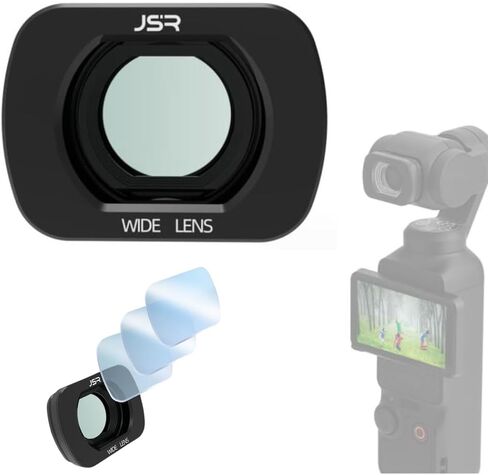 عدسة Coyktonty واسعة الزاوية لـ DJI Osmo Pocket 4، مرفق مغناطيسي، متعددة الطبقات، زجاج بصري بإطار معدني، 120 درجة FOV in Kuwait