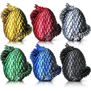 6pcs Mini 3D Easter Dragon Eggs مع Dragon المطبوعة ثلاثية الأبعاد داخل ، Micro Easter Stainsers Mini Dragon Egg Set Tolection Dragon Dragon Toy للبالغين المراهقين in Kuwait