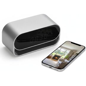 ULar 4K UHD Clock Camera, WiFi6 & AP Hotspot, Remote Live View, 2600mAh Battery, Motion Detection, HD Night Vision, Home Security Monitor, No Audio in Kuwait