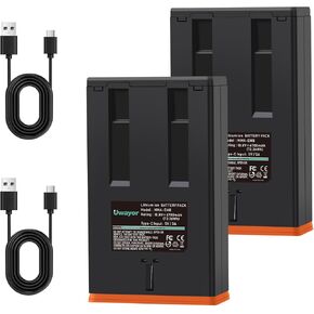2 Pack EM8 6700mAh Battery for Moultrie Power Mag, Compatible with Moultrie Edge, Edge PRO, Edge 2, Edge 2 PRO, Edge 3, Edge 3 PRO Cellular Trail Cameras, USB-C & Solar Panels Charging in Kuwait