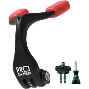 حامل شواية Pro Standard 4.0 - حامل عض قابل للتشكيل بالحرارة - متوافق مع Insta360 وGoPro وDJI وGarmin وجميع كاميرات الحركة (أسود/أحمر) in Kuwait
