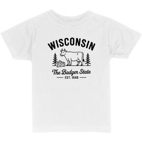 Badger State Wisconsin Toddler Kids T-Shirt in Saudi Arabia