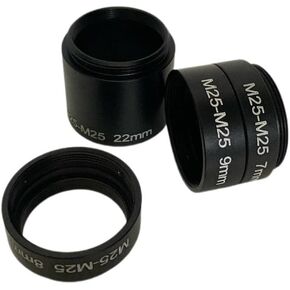 1PC M25 Microscope Objective Lens Extension Ring M25 X 0.75 to M25 Parfocal Length Extender Adaptor for Microscopio(1PC M25-M25 10mm) in Saudi Arabia