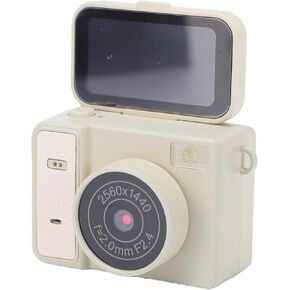 كاميرا Zopsc Mini Keychain، 1.47 بوصة 180 شاشة قابلة للطي 1440 بكسل تسجيل فيديو كاميرا مدمجة محمولة مع حزام كتف، شحن من النوع C للتصوير الفوتوغرافي (رمادي فاتح) in Kuwait