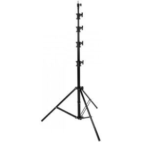 Meking MZ Series Air-Cushioned Light Stand, (12' 4-Section - Black) | 12' Air-cushioned stand with 11lb capacity and 4-sections for photography, videography and studio lighting in Kuwait