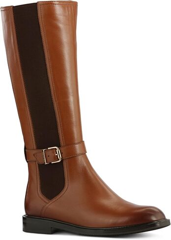 JATAREA Women's Leather Knee-High Boots - Stylish Block Heel - Comfortable Bootie for Females - Cushioned Insole for Comfort - Durable and Versatile Design in Kuwait