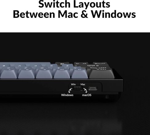 لوحة مفاتيح ميكانيكية Keychron Q9 52-Key 40% تخطيط (سلكية) مع مقبض - QMK/Launcher طبقات قابلة للبرمجة لنظام التشغيل Mac/Windows، مفاتيح Gateron G Pro بنية قابلة للتبديل السريع، هيكل من الألومنيوم، RGB، أسود in Kuwait