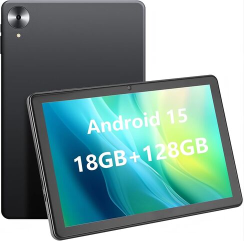 جهاز لوحي 10.1 بوصة Android 15 OS معتمد من GMS، ذاكرة وصول عشوائي 18 جيجابايت (6+12) ذاكرة وصول عشوائي 128 جيجابايت سعة 1 تيرابايت قابلة للتوسيع، جهاز لوحي Android 1280 * 800 HD، 5G WiFi، BT5، كاميرا مزدوجة 5MP+2MP، بطارية 6000 مللي أمبير في الساعة in Saudi Arabia