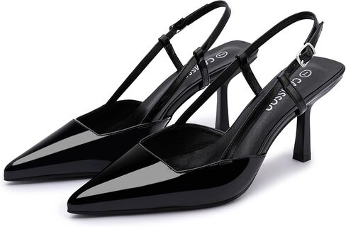 CAMSSOO Womens Kitten Heels Slingback Pumps Closed Pointed Toe Stiletto Dress Shoes for Work Wedding Party Prom in Saudi Arabia