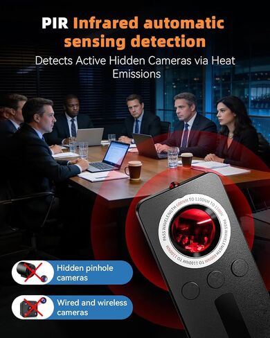 AI Privacy Pen Hidden Camera Detector,Portable Anti-Spy Bug Finder with Listening Device Detection,GPS Tracker Detector with RF & WiFi Signal Scanner, Privacy Protection for Hotels,Travel,Home,Office in Kuwait