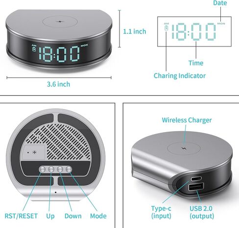 LIZVIE Hidden Camera Clock, Wireless Spy Camera 2.4G WiFi 1080P Full HD - Night Vision/Motion Detection Alarm/App Control/SD Storage/Nanny Cam for Home Security Indoor. in Kuwait