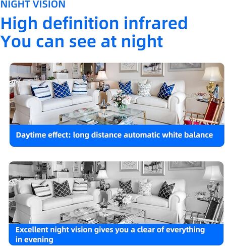 LIZVIE Hidden Camera Clock, Wireless Spy Camera 2.4G WiFi 1080P Full HD - Night Vision/Motion Detection Alarm/App Control/SD Storage/Nanny Cam for Home Security Indoor. in Kuwait