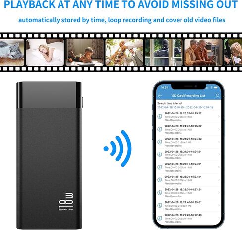 LIZVIE Hidden Camera, 1080P WiFi Camera with App Control Motion Detection Alerts SD Storage Surveillance Cam for Nanny/Pet Home Security. in Kuwait