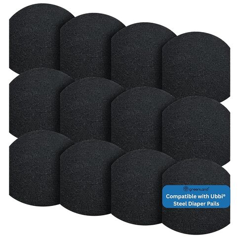 Greenland® 12-Pack Carbon Filter Refills Compatible with Ubbi® Diaper Pail – Activated Charcoal Odor Absorbing Pads, Long-Lasting Deodorizer Replacement for Ubbi Steel Diaper Pail in Kuwait