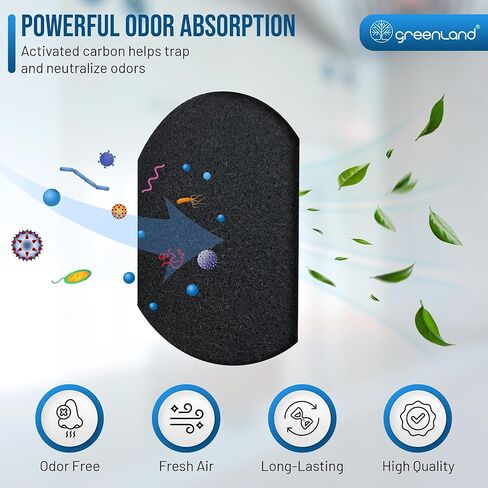 Greenland® 12-Pack Carbon Filter Refills Compatible with Ubbi® Diaper Pail – Activated Charcoal Odor Absorbing Pads, Long-Lasting Deodorizer Replacement for Ubbi Steel Diaper Pail in Kuwait