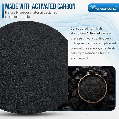 Greenland® 12-Pack Carbon Filter Refills Compatible with Ubbi® Diaper Pail – Activated Charcoal Odor Absorbing Pads, Long-Lasting Deodorizer Replacement for Ubbi Steel Diaper Pail in Kuwait