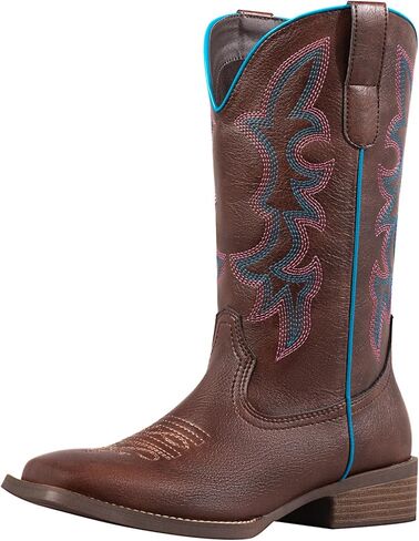 SheSole Cowboy Boots for Women Square Toe Wide Calf Cowgirl Boots Ladies Western Boots in Saudi Arabia