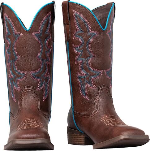 SheSole Cowboy Boots for Women Square Toe Wide Calf Cowgirl Boots Ladies Western Boots in Saudi Arabia