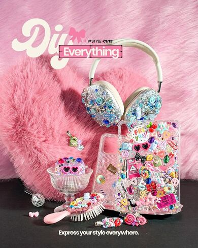 DODOBEADS 2250 PCS Junk Case Charms Kit ، سحر للحالات غير المرغوب فيها ، سحر علبة الهاتف ، مجموعة علبة غير مرغوب فيها مع سحر كبير ، سحر القوس ، سحر الأظافر ، حبات الرسائل ، السحر الوردي ، الخرز غير المرغوب فيه in Saudi Arabia