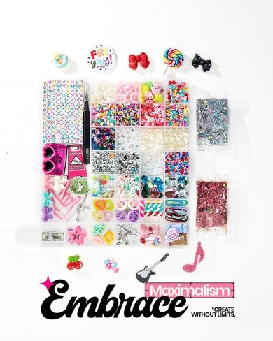 DODOBEADS 2250 PCS Junk Case Charms Kit ، سحر للحالات غير المرغوب فيها ، سحر علبة الهاتف ، مجموعة علبة غير مرغوب فيها مع سحر كبير ، سحر القوس ، سحر الأظافر ، حبات الرسائل ، السحر الوردي ، الخرز غير المرغوب فيه in Saudi Arabia