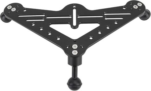Acouto Underwater Diving Tray Rig Stabilizer Tripod سبائك الألومنيوم دعم محمول لكاميرا Osmo Action Yi EK7000 4K، مصممة للتصوير الفوتوغرافي تحت الماء (أسود)، Acoutof6i8bsvq32-11 in Kuwait