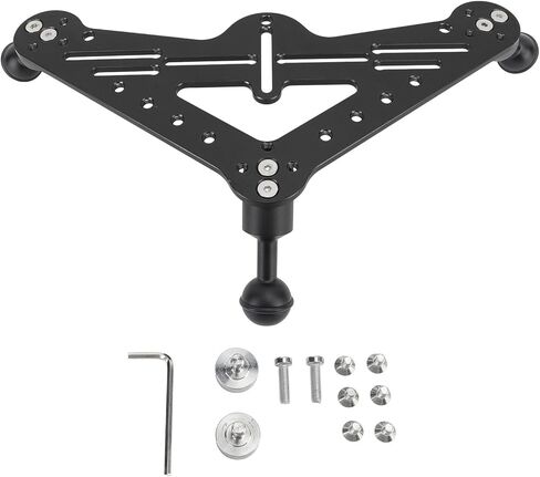 Acouto Underwater Diving Tray Rig Stabilizer Tripod Aluminum Alloy Handheld Support for Osmo Action Yi EK7000 4K Camera, Designed for Underwater Photography (Black), Acoutof6i8bsvq32-11 in Saudi Arabia
