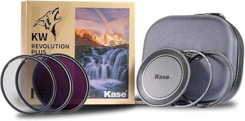 Kase Revolution Plus Entry II Filter Kit Magnetic Shockproof Tempered Optical Glass w Color Coded Rings inc CPL ND8 ND64 Inlaid Adapter 3D Tool Lens Cap & Case (112mm) in Saudi Arabia