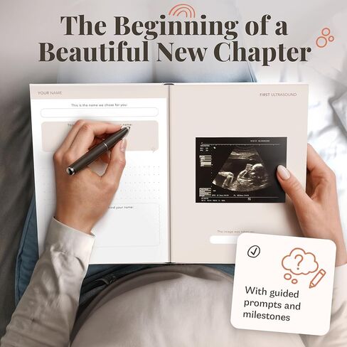 كتاب ذكريات مجلة الحمل مع مساحة إضافية للصور المفضلة - 110 صفحة مليئة بالحب - يوميات الحمل لهدايا الأمهات لأول مرة 2026-6x8.5 بوصة - الأم المثالية لتكون هدية in Kuwait